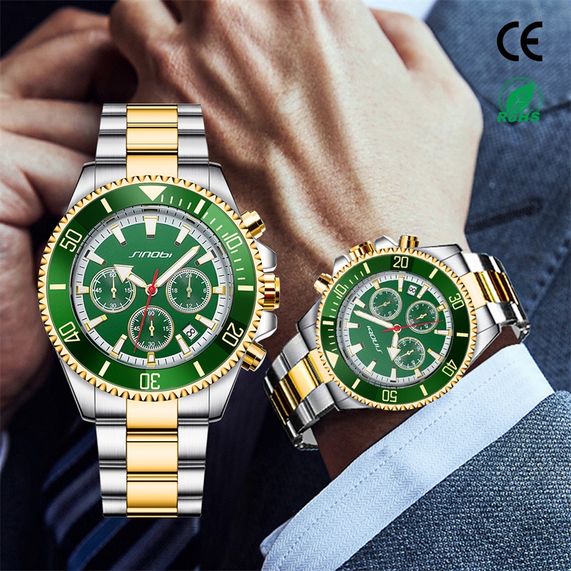 Fashionable Males's Waterproof Quartz Watches - Sturdy Stainless Metal Luxurious Timepieces